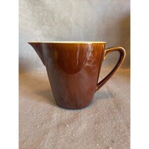 Vintage Villeroy & Boch Brown Milk Jug Creamer Pitcher USA Made 4” X 4” X 6”